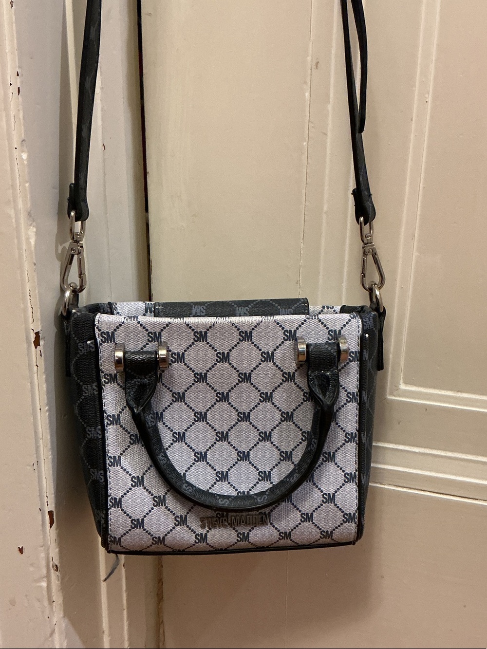 Steve Madden Blue & White Mini Satchel Crossbody